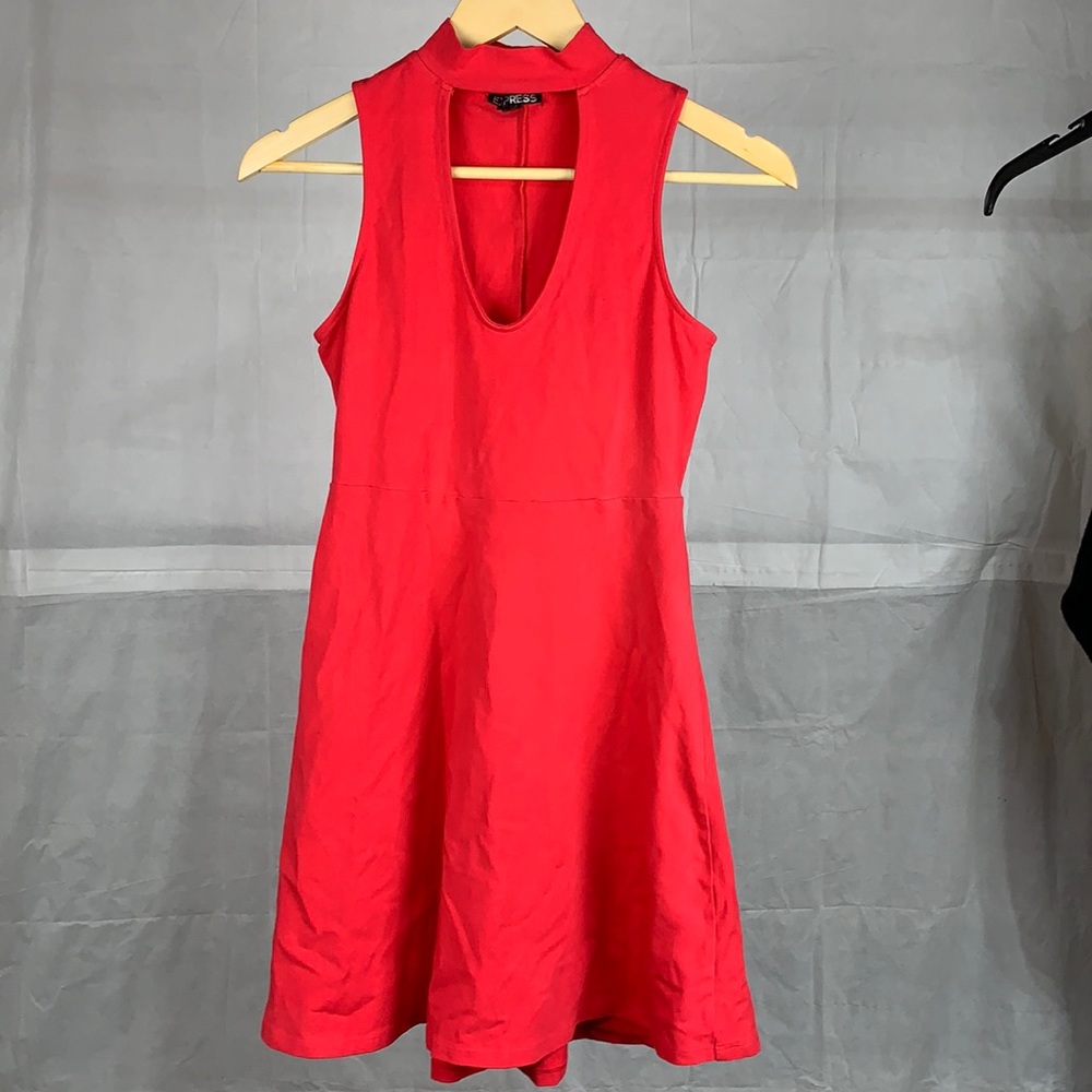 Express Red Body Con Cut out Dress - 298 - Picture 1 of 9